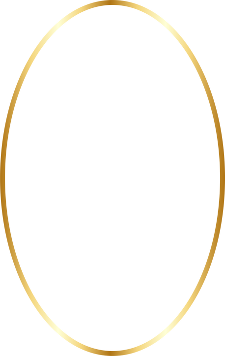 Oval Gold Border Frame